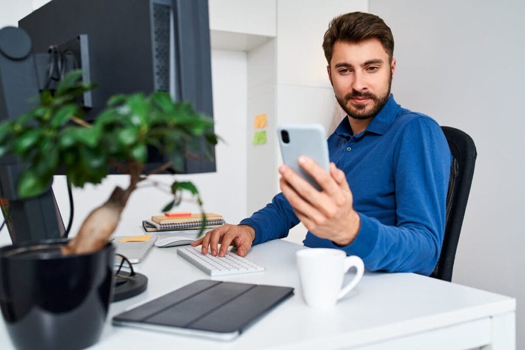 Real Estate Agent Distracted by Social Media